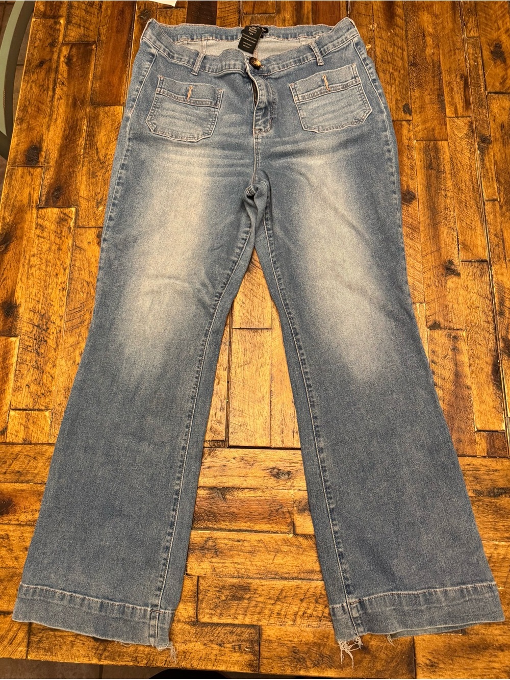 Nanette Lepore "Belle" High Waisted Bootcut Jeans - Women's Sz 16 Blue